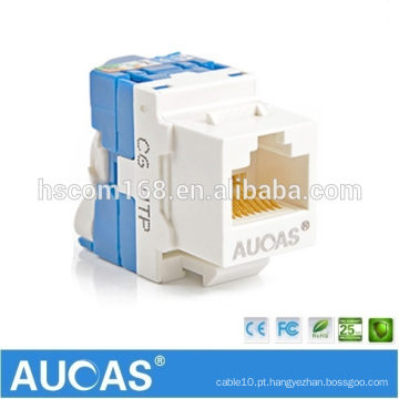 2016 Atacado de alta qualidade personalizado UTP Cat6 RJ45 Keystone Key Tool-less para conexão de cabo Lan